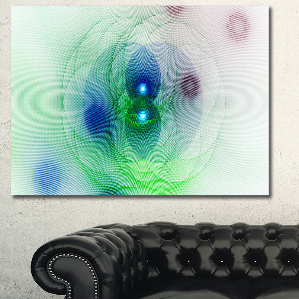 Merge Colored Spheres., Abstract Canvas Art Print, 60x40