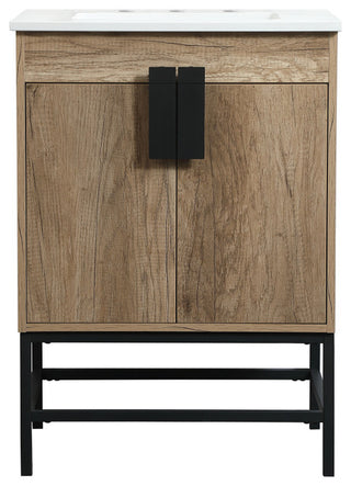 Home Living 19" Modern Natural Oak-Light Bathroom Vanity