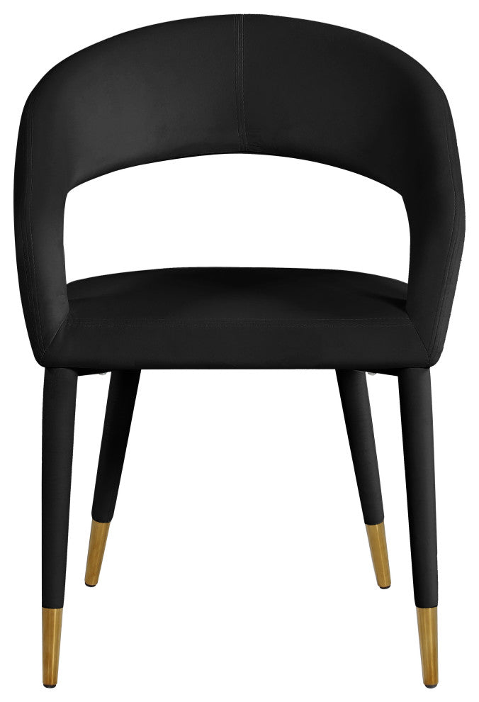 Destiny Dining Chair, Black, Velvet