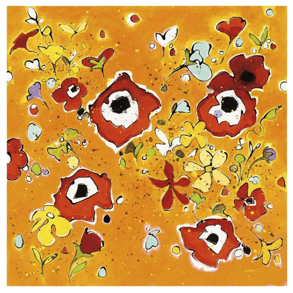 "Fleur Amusement" Digital Paper Print by Shirley Novak, 32"x32"