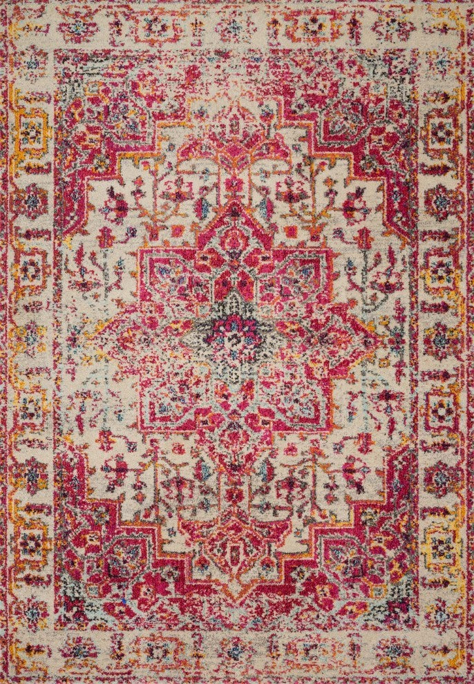 Ivory, Pink Nadia Area Rug by Loloi II, 10'0"x14'0"