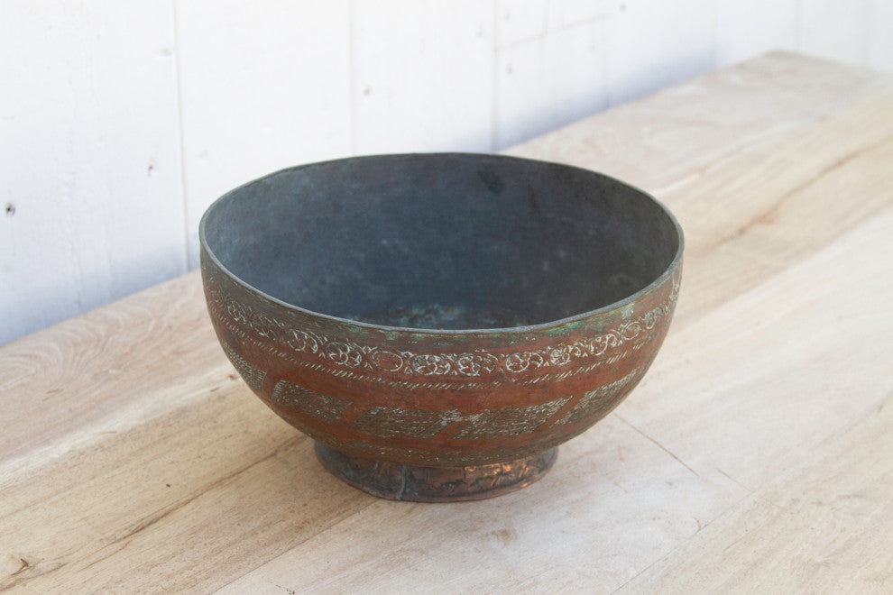 19th Century Indian Copper Bowl