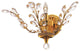 Elegant Orchid Wall Sconce, Gold Finish With Royal Cut Crystal