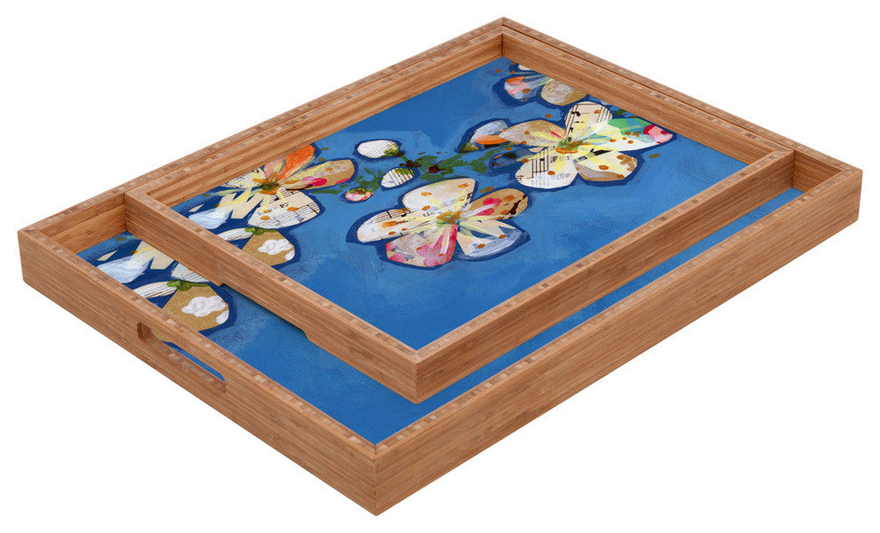 Land Of Lulu Apple Blossoms 2 Rectangular Tray