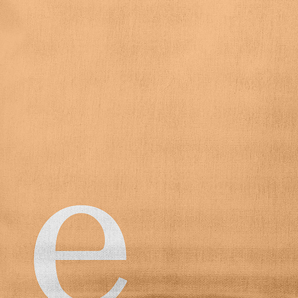 18"x18" Modern Monogram Decorative Throw Pillow, Pale Gold