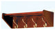 4 Hook Shelf, Mahogany