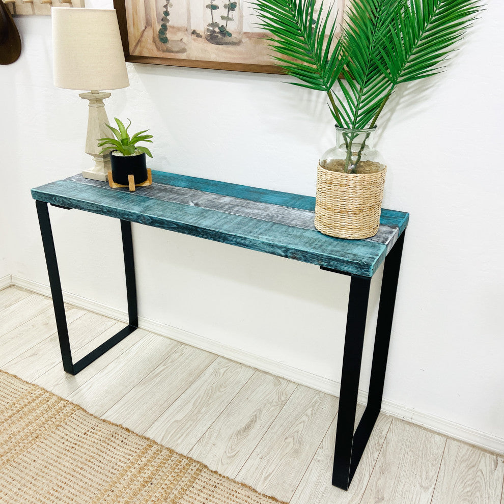 Barn Walls Bedroom Console Table Accent Table, Handcrafted, Industrial Mix, 48" Length