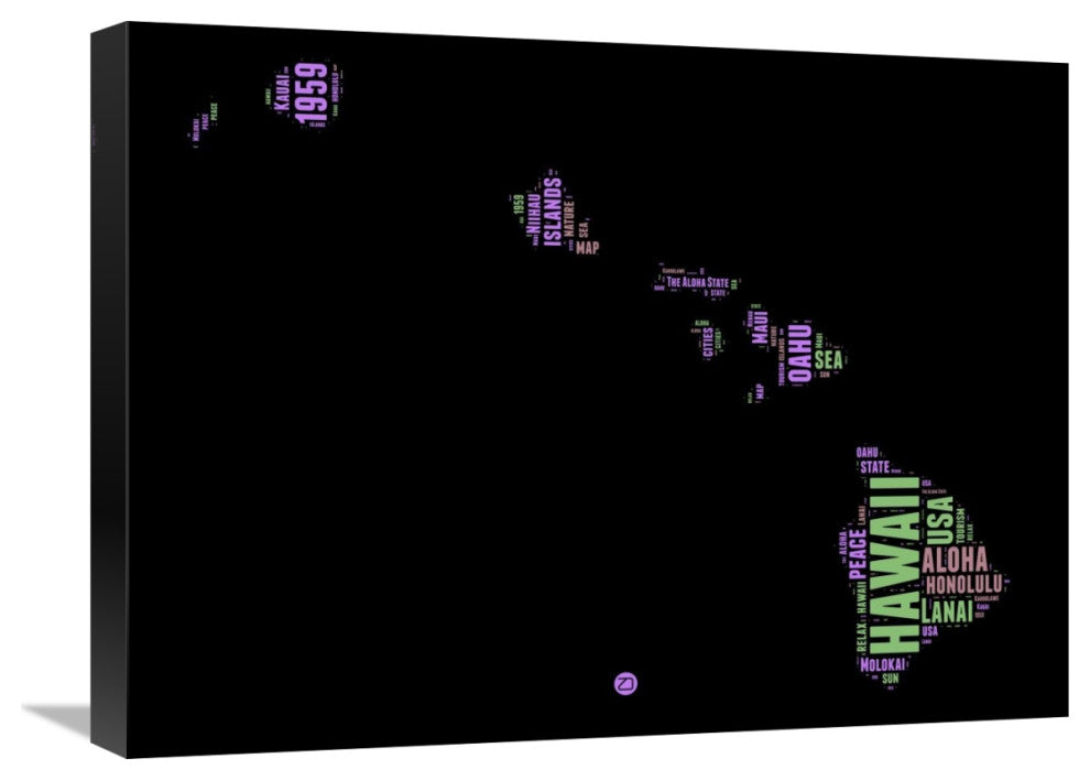 "Hawaii Word Cloud 1" Fine Art Print