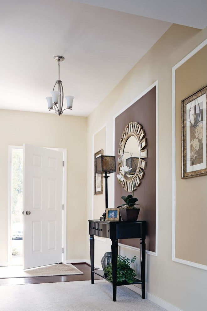 3-Light Foyer, Brushed Nickel