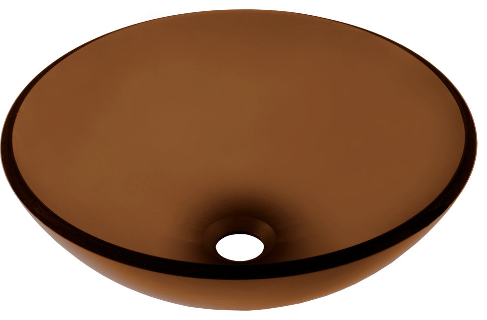 Topia Glass Vessel Sink and Faucet Set, Oil Rubbed Bronze