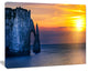 Etretat Cliff Normandy Panorama, Large Seashore Canvas Wall Art, 60"x28"