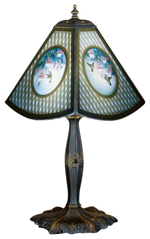 19 5"H Lithophane Hummingbird Accent Lamp