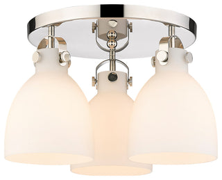 Innovations Newton Bell 3 18" Flush Mount Polished Nickel