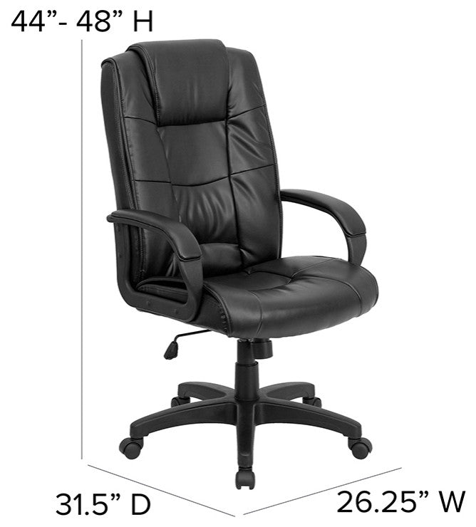 Black High Back Leather Chair