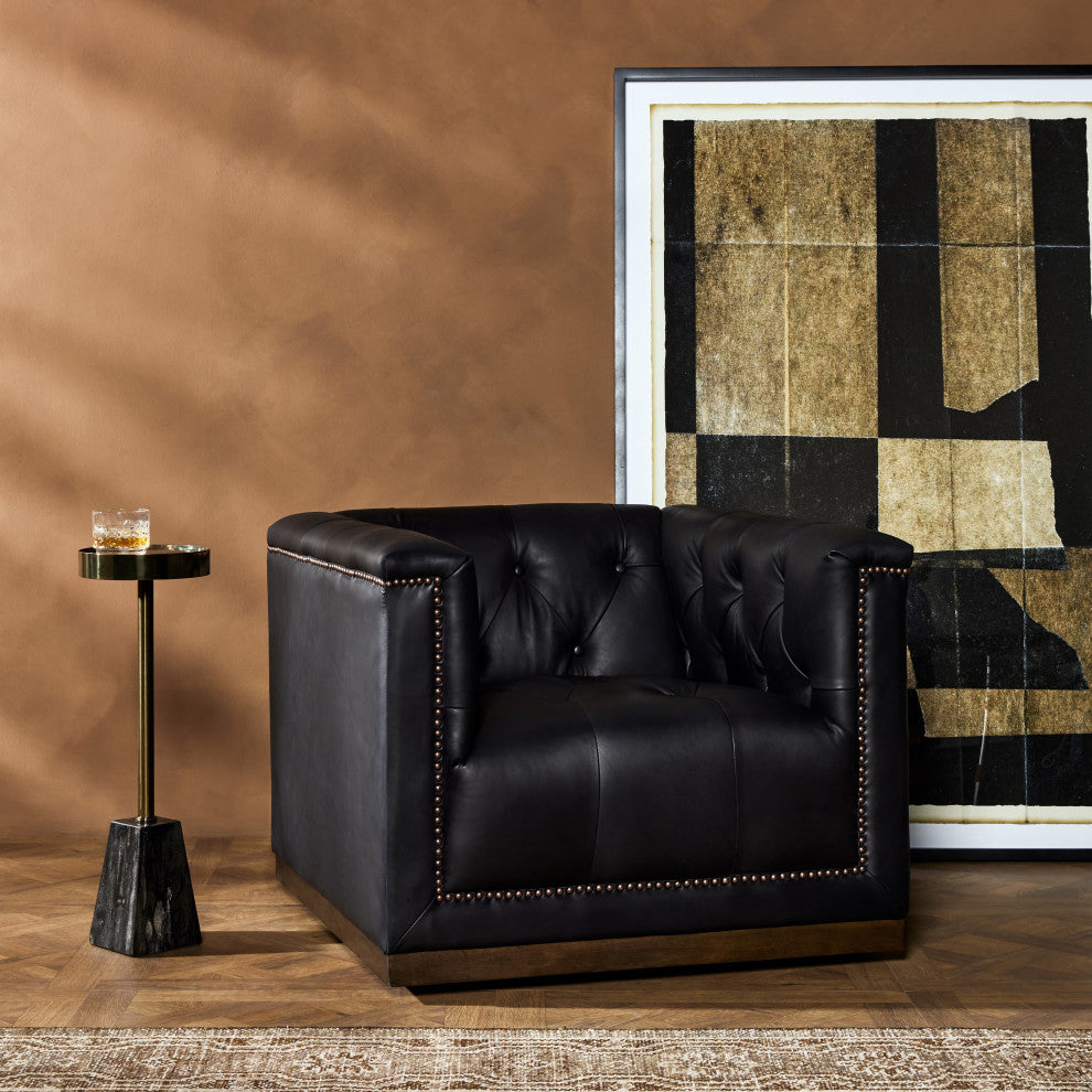 Maxx Swivel Chair-Antique Black