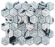 Sagano Vibrant Green Marble 2 inch Hexagon Mosaic Tile Honed, 1 sheet