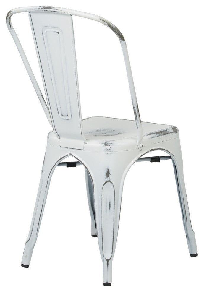Bristow Armless Chair, Antique White, Set of 4
