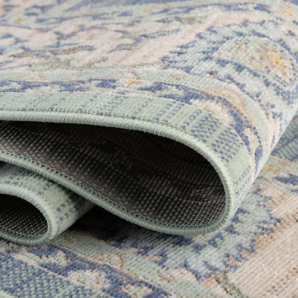 Rug Unique Loom Whitney French Blue Square 8' 0 x 8' 0