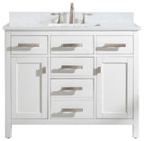 Valentino 42" Single Vanity, White