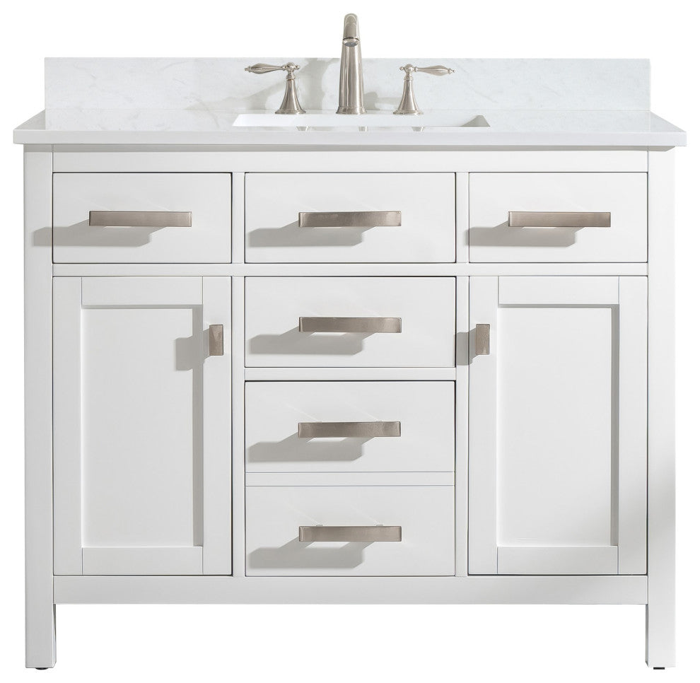 Valentino 42" Single Vanity, White