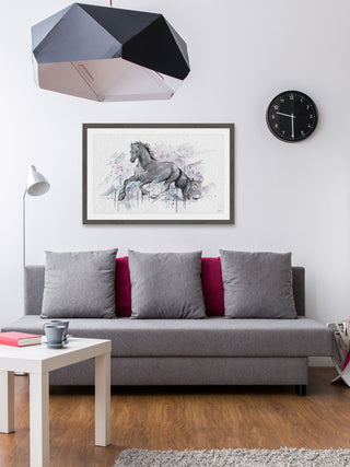 "Graceful Horse" Framed Painting Print, 36"x24"