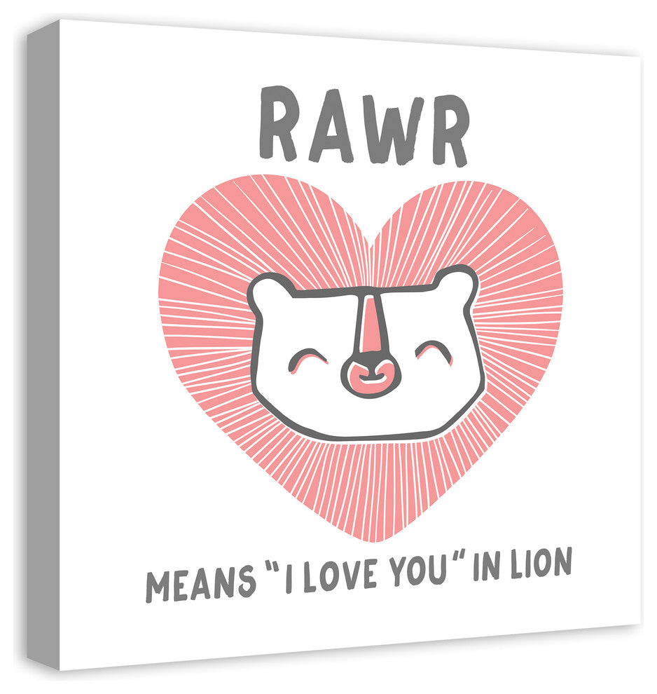 Lion Love 20x20 Canvas Wall Art