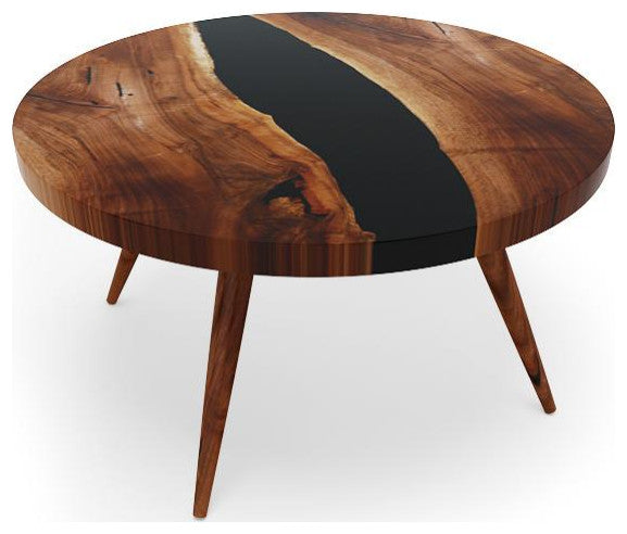 Gamba di Legno Coffee Table, Black, 27.6" 70cm
