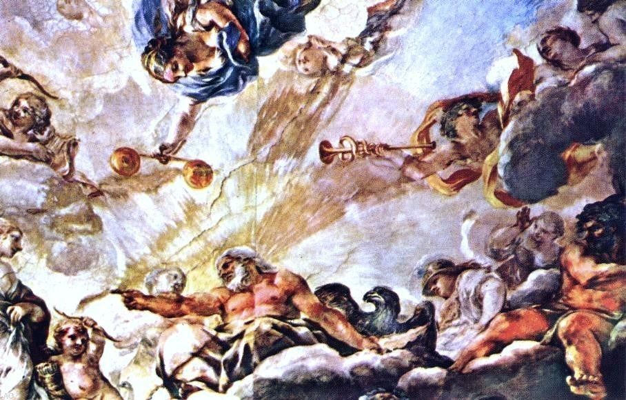 Pietro Da Cortona Apotheose of Aeneas Gallery Wrapped Canvas Print