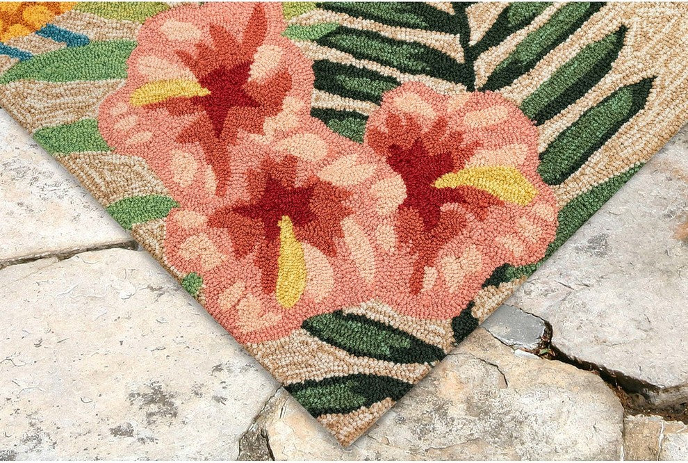 Ravella Tropical Indoor/Outdoor Rug Neutral 3'6"x5'6'