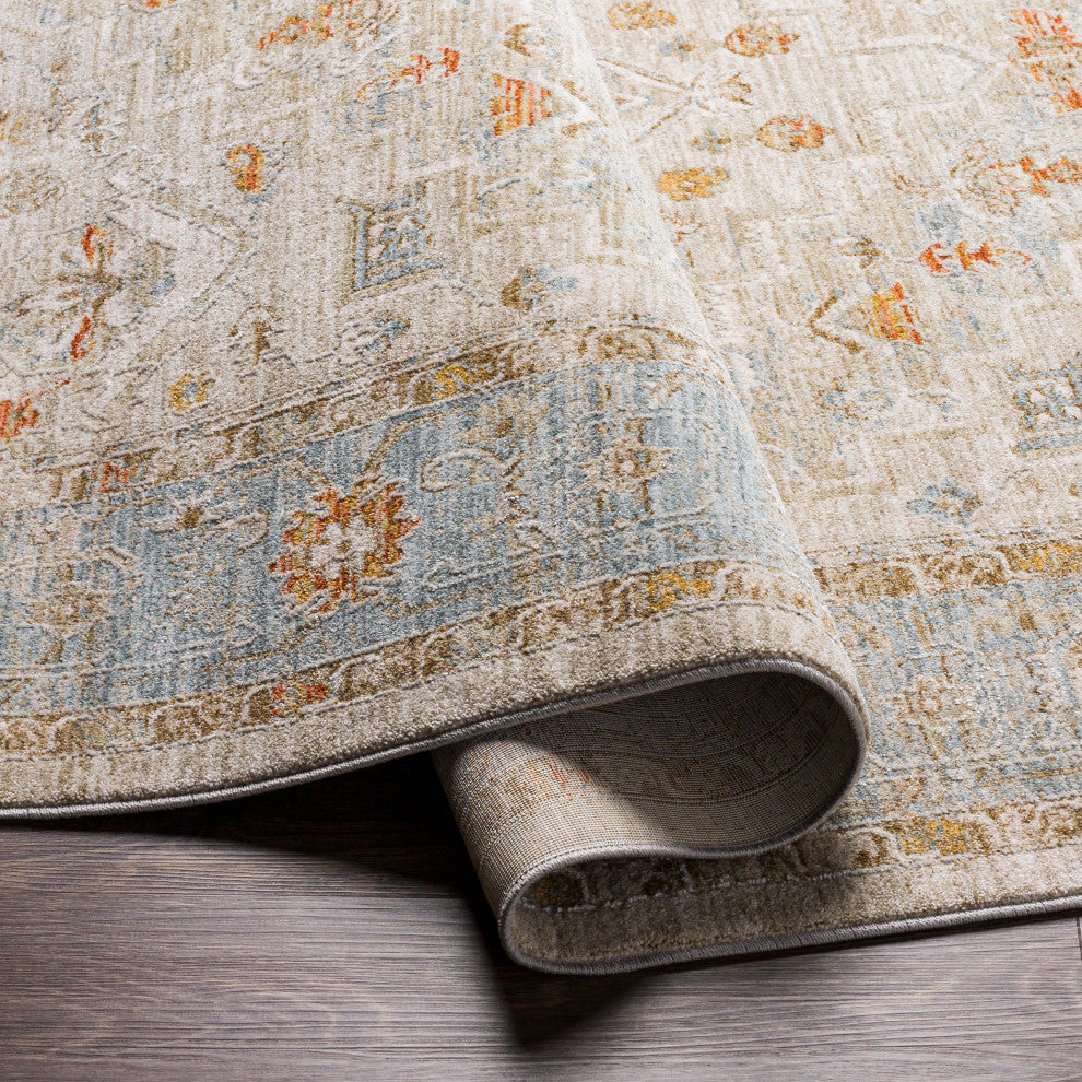 Avant Garde AVT-2316 Traditional Olive/Blue 5'x7'5" Area Rug