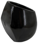 Small Round Wall Planter, Black