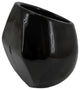 Small Round Wall Planter, Black