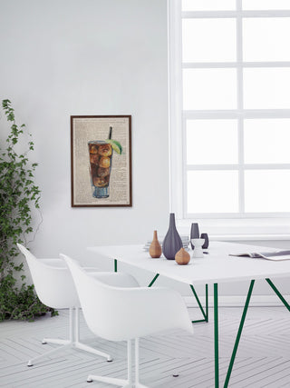 "Rum & Coke II" Framed Painting Print, 24"x36"