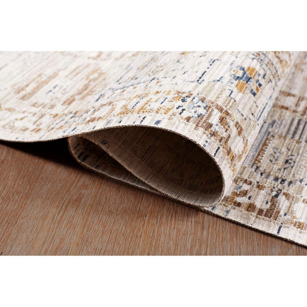 Ava Diamond Medallion Area Rug, Ivory, 3'3"x5'3"