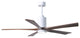 Matthews Fan, Patricia-5 Ceiling Fan, Lighting Kit, Gloss White, 60", Walnut