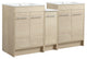 60 inch Plywood Freestanding Bathroom Vanity Set with Integrated Ceramic Sink