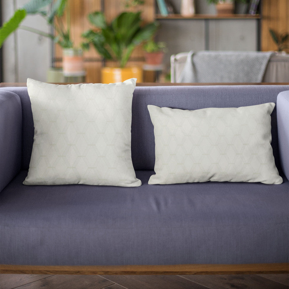 Vanilla Diamond Shiny Fabric With Embroidery Luxury Throw Pillow, Double Sided 1