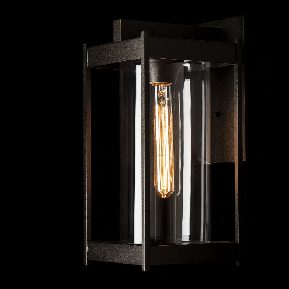 Cela Medium Outdoor Sconce Coastal Oil Rubbed Bronze Finish, Clear Glass