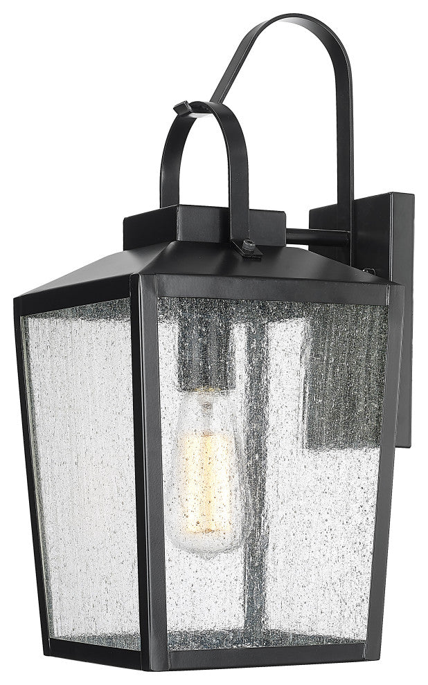 1 Light 8" Powder Coated Black Outdoor