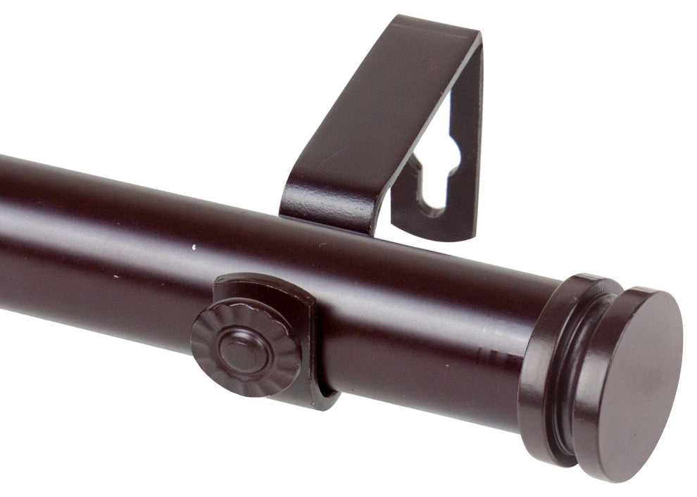 Lid 1" Curtain Rod, Mahogany, 48"-84"
