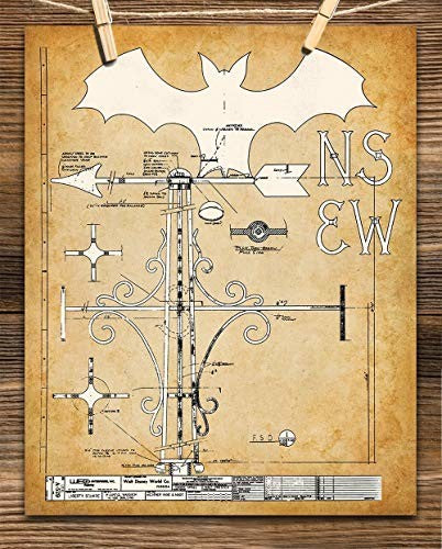 Bat Weather Vane, Haunted Mansion Walt Disney World -11x14 Unframed print
