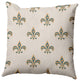 20" x 20" Fleur de Lis Decorative Throw Pillow, Autumn Blue