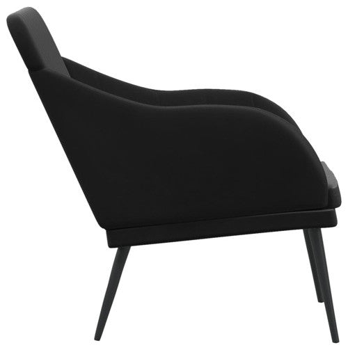 vidaXL Loveseat Accent Upholstered Loveseat Bench with Armrests Black Velvet