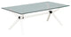 Mid-Century Modern Glass Coffee Table, White