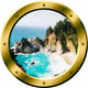 VWAQ 3D Ocean View Wall Decal Nature Scene, 20" Diameter