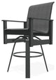 Leeward Sling Bar Height Outdoor Swivel Armchair, Collect Charcoal/Graphite