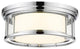 Zlite 426F16-CH 3-Light Flush Mount, Clear Outside/Matte Opal Inside