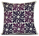 Purple Tiki Square, Geometric Print Pillow, 18"x18"