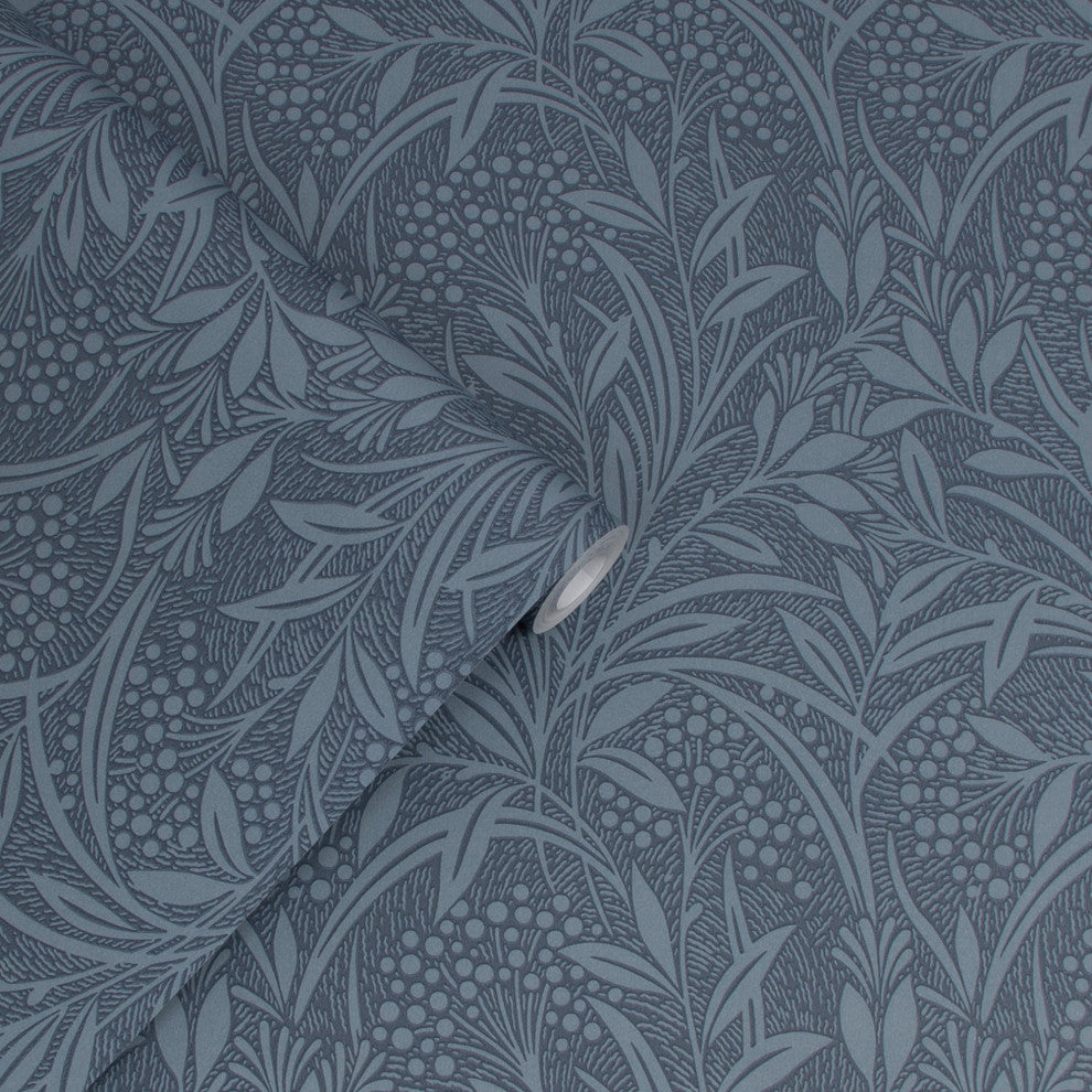 Laura Ashley Barley Wallpaper, Dusky Seaspray