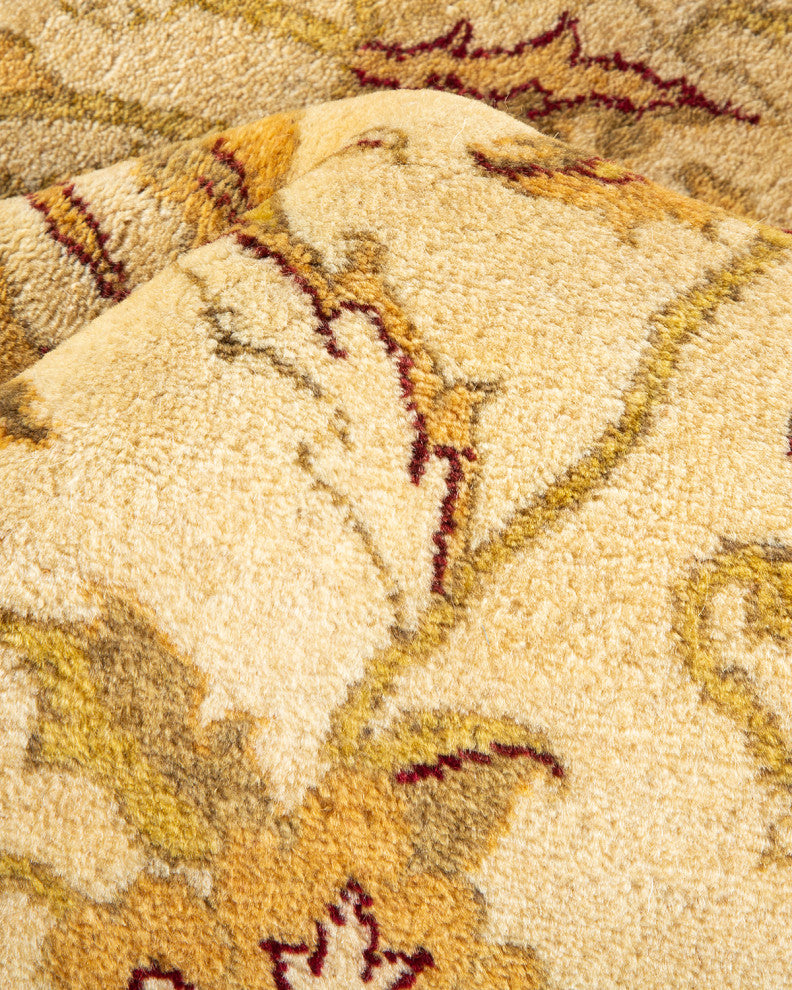Mogul, One-of-a-Kind Hand-Knotted Area Rug, Ivory, 6' 1" x 9' 3"